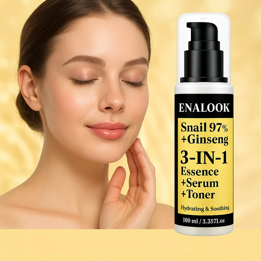 ENALOOK™ 3-IN-1 Snail Mucin & Ginseng Serum + Essence + Toner